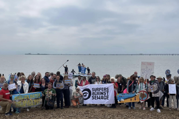 Surfers Against Sewage on Southend Beach